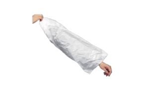 Manches pour tabliers de protection jetables blancs basse densité 400 pièces