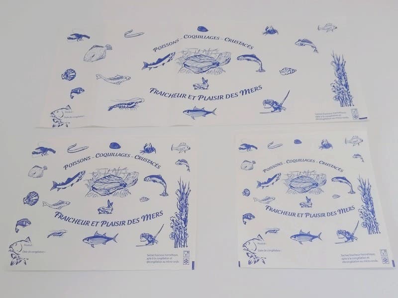 Pochettes fraîcheur autocollantes poisson 33 x 25 (1000 pièces)