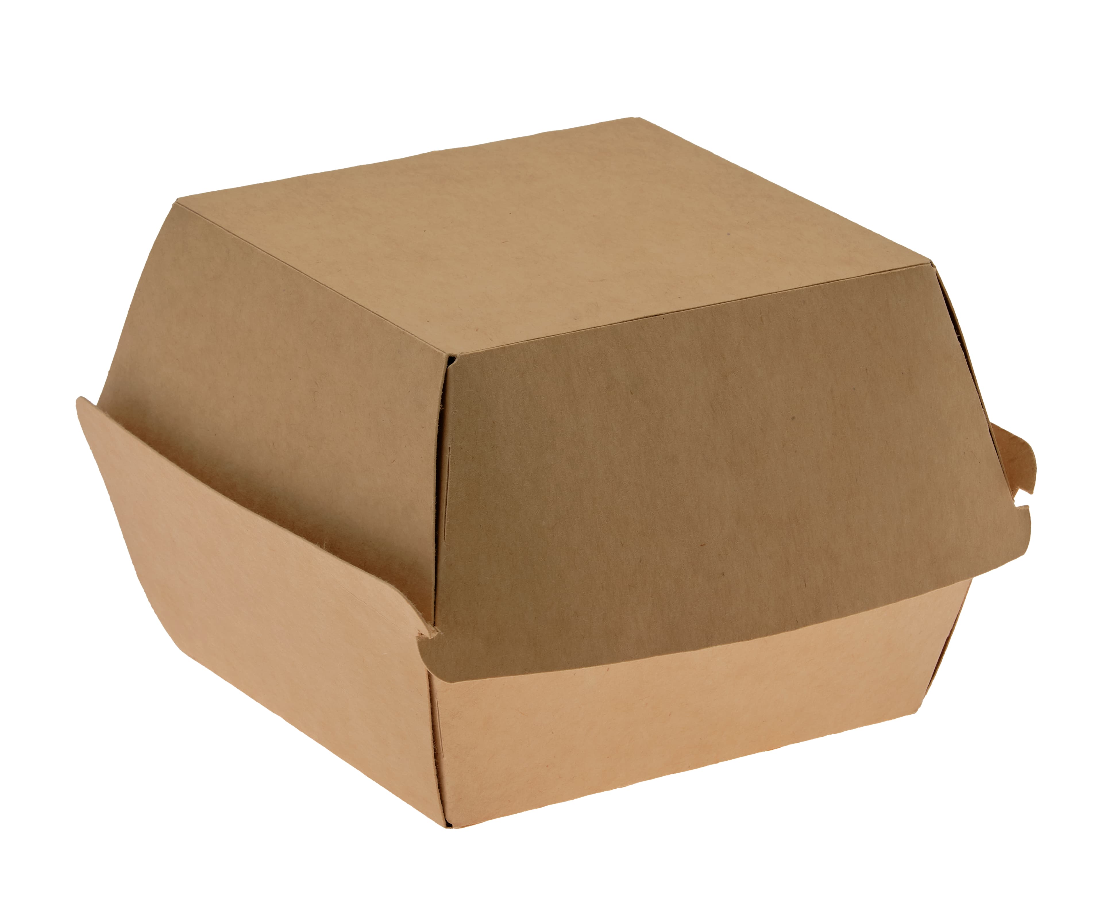 Coque hamburger en carton Brun 130mm X 130mm
