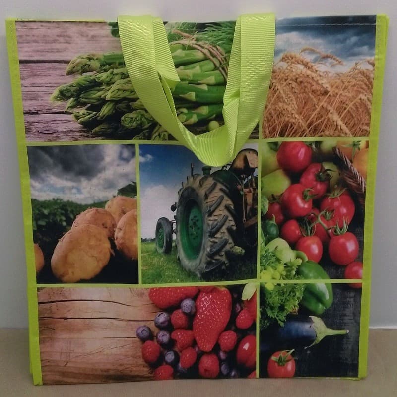 Sacs cabas primeurs tracteurs polypropylène tissés 40x20x35 (100 pièces)